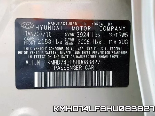 KMHD74LF8HU083827 фото 2