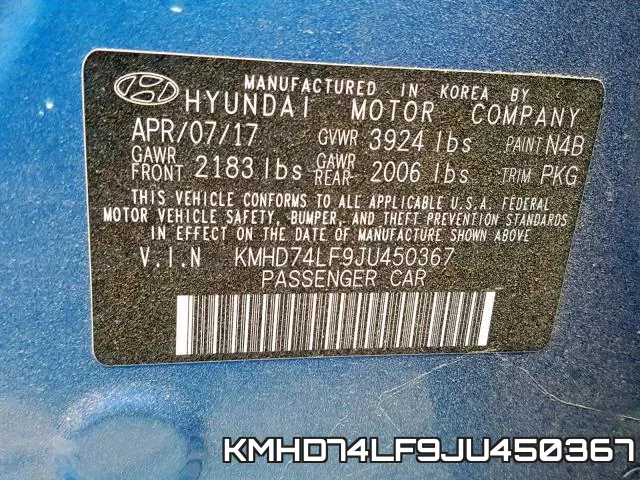 KMHD74LF9JU450367 фото 2