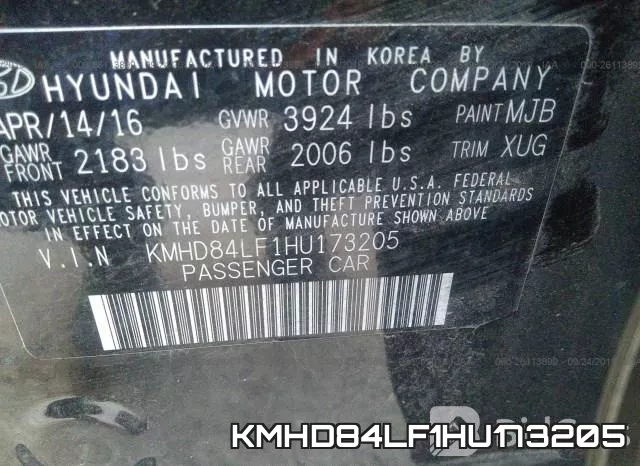 KMHD84LF1HU173205 фото 10