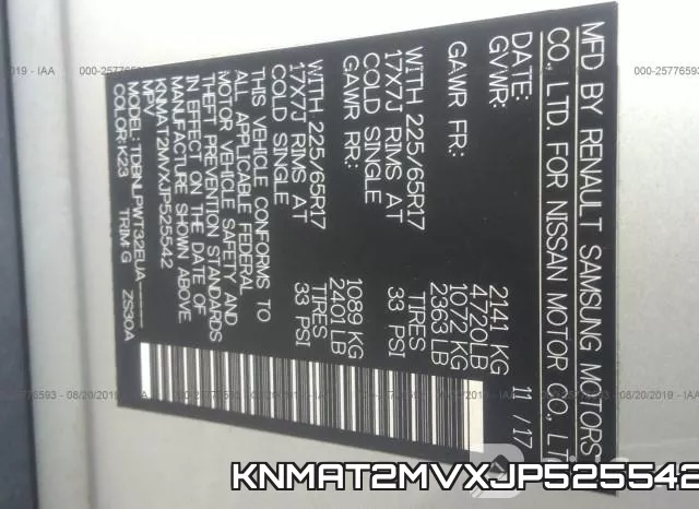 KNMAT2MVXJP525542 фото 10