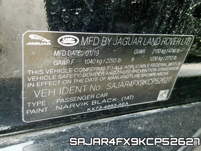 SAJAR4FX9KCP52627 фото 2