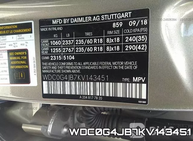 WDC0G4JB7KV143451 фото 10