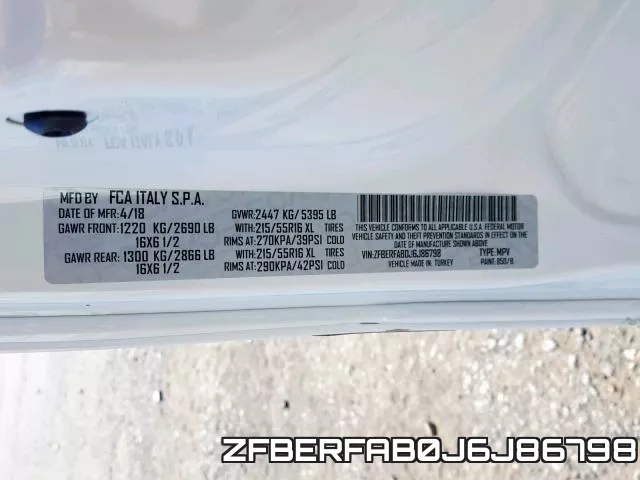ZFBERFAB0J6J86798 фото 2