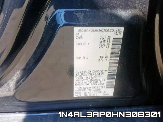 1N4AL3AP0HN308301 фото 2
