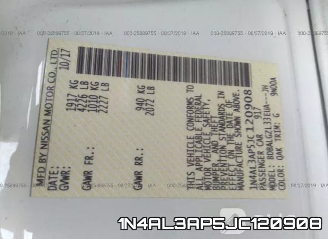 1N4AL3AP5JC120908 фото 10