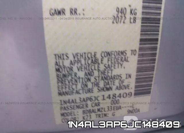 1N4AL3AP6JC148409 фото 10