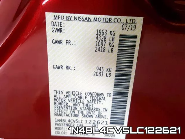 1N4BL4CV5LC122621 фото 2