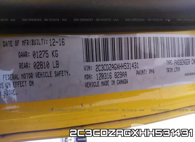2C3CDZAGXHH531431 фото 10