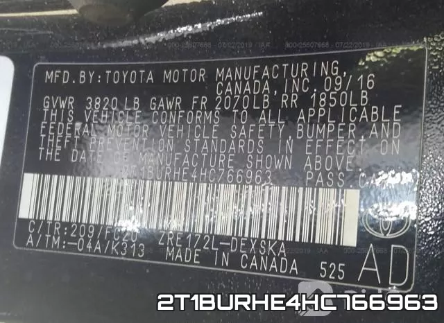 2T1BURHE4HC766963 фото 10
