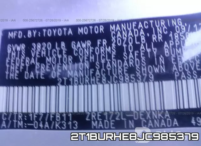 2T1BURHE8JC985379 фото 10