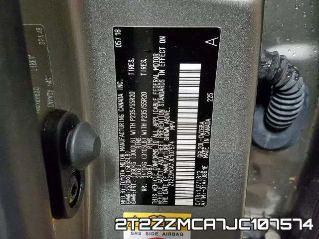 2T2ZZMCA7JC107574 фото 2