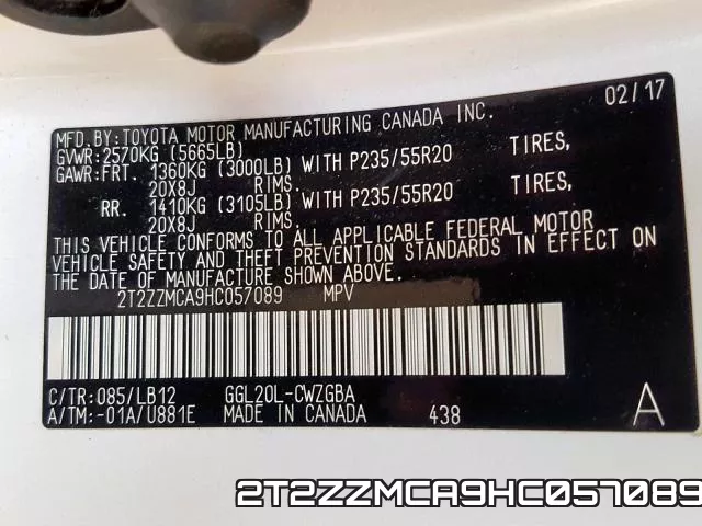 2T2ZZMCA9HC057089 фото 2