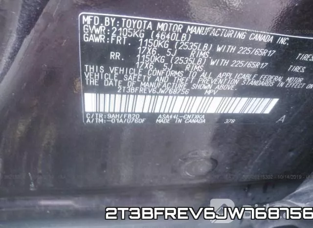 2T3BFREV6JW768756 фото 10