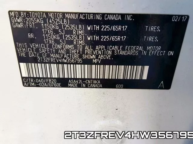 2T3ZFREV4HW356795 фото 2