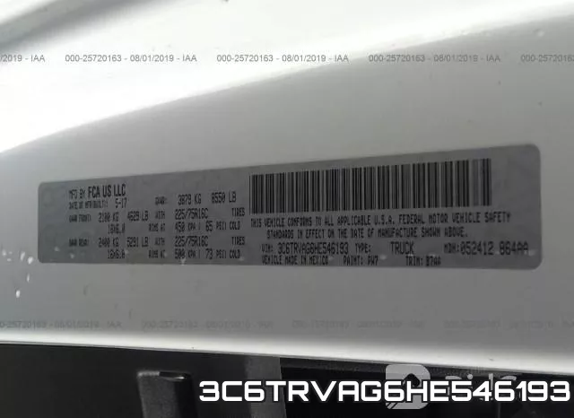 3C6TRVAG6HE546193 фото 10