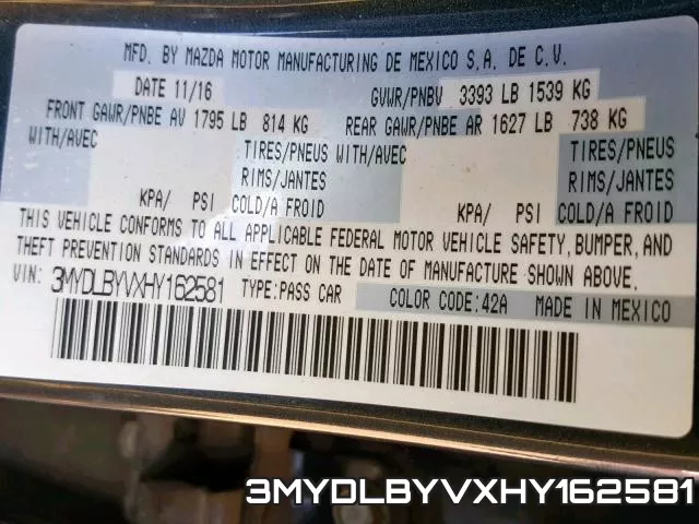 3MYDLBYVXHY162581 фото 2