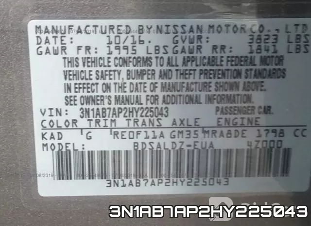 3N1AB7AP2HY225043 фото 10