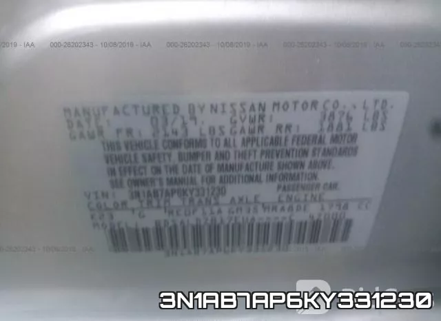3N1AB7AP6KY331230 фото 10