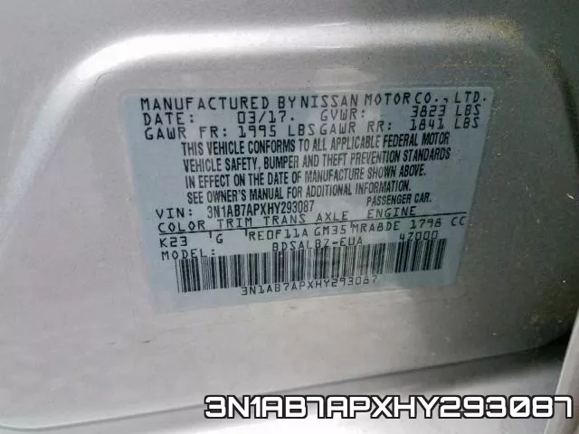 3N1AB7APXHY293087 фото 2