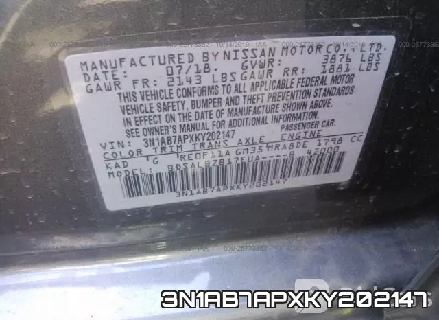 3N1AB7APXKY202147 фото 10