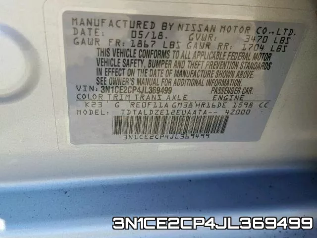 3N1CE2CP4JL369499 фото 2