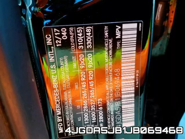4JGDA5JB1JB069468 фото 2
