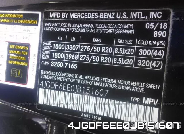 4JGDF6EE0JB151607 фото 10