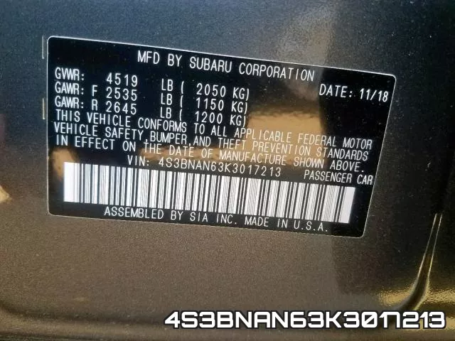 4S3BNAN63K3017213 фото 2