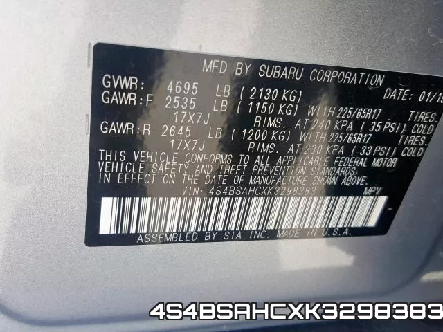 4S4BSAHCXK3298383 фото 2