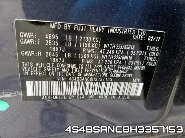 4S4BSANC8H3357153 фото 2