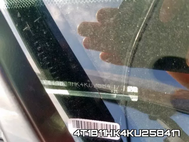 4T1B11HK4KU258417 фото 2