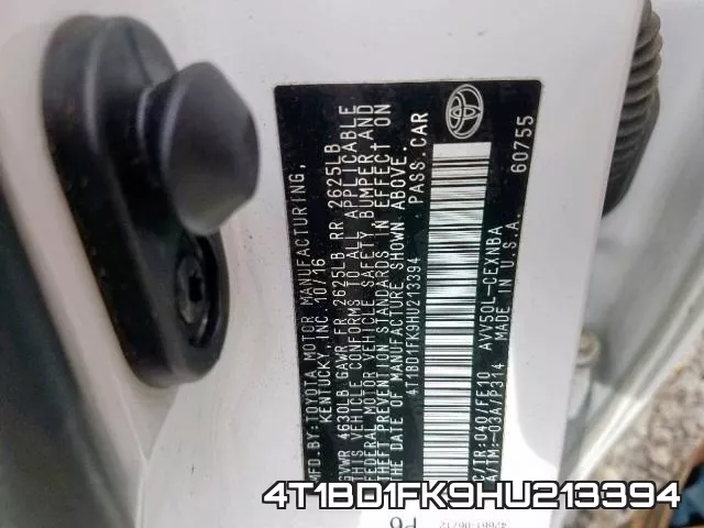 4T1BD1FK9HU213394 фото 2