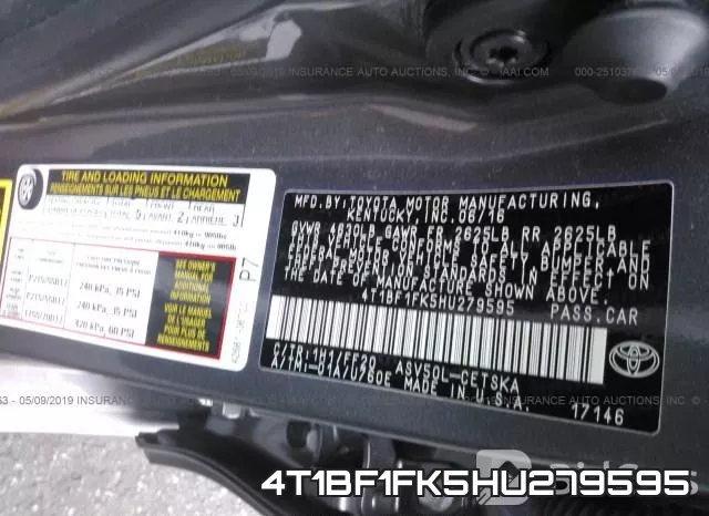 4T1BF1FK5HU279595 фото 10