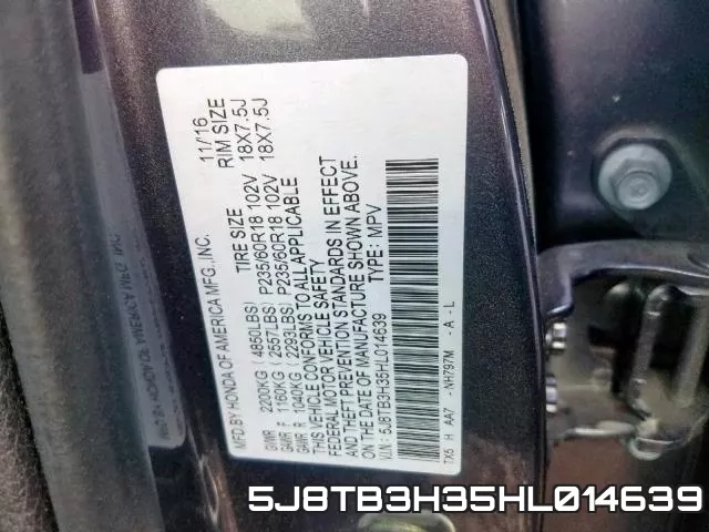 5J8TB3H35HL014639 фото 2