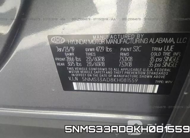 5NMS33AD8KH081559 фото 10