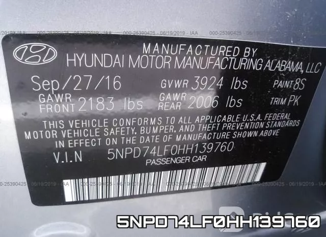 5NPD74LF0HH139760 фото 10