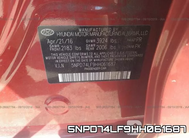 5NPD74LF9HH061687 фото 10
