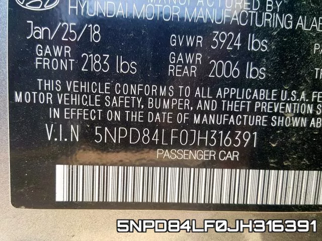 5NPD84LF0JH316391 фото 2