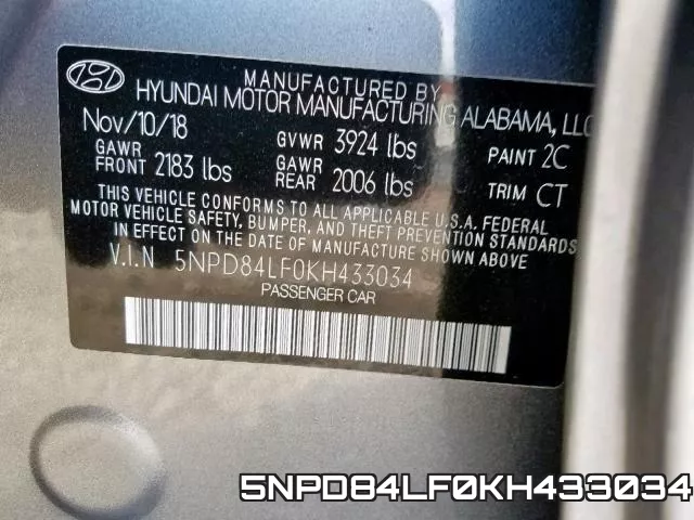 5NPD84LF0KH433034 фото 2