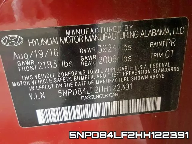5NPD84LF2HH122391 фото 2