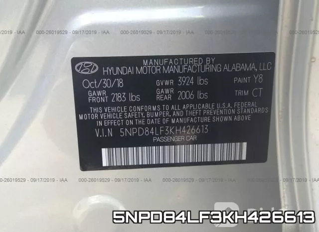 5NPD84LF3KH426613 фото 10