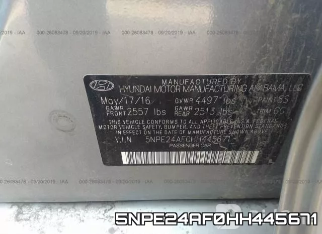 5NPE24AF0HH445671 фото 10