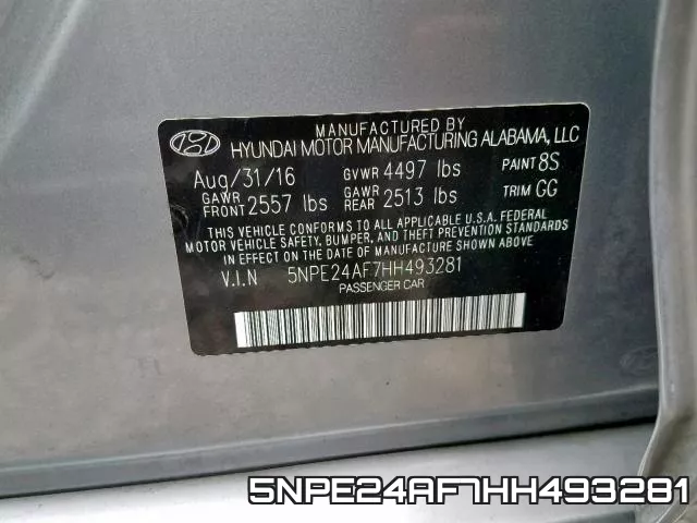 5NPE24AF7HH493281 фото 2