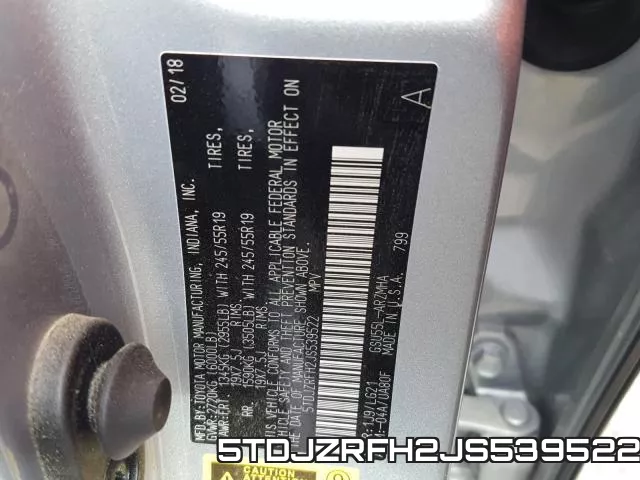 5TDJZRFH2JS539522 фото 2