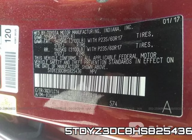 5TDYZ3DC8HS825436 фото 10