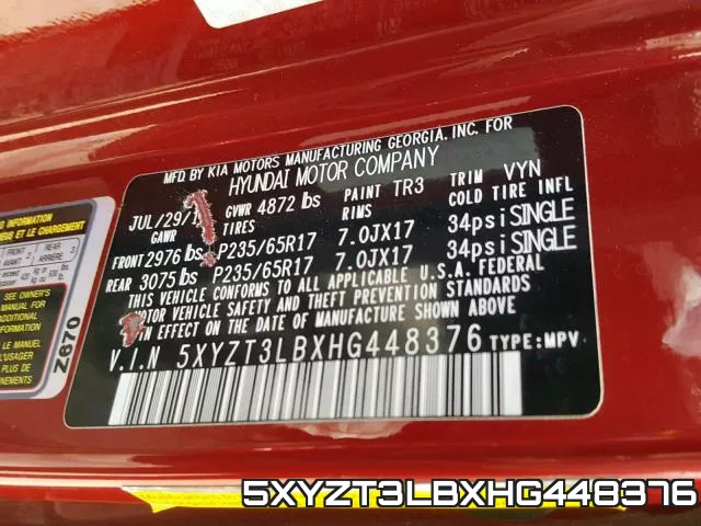 5XYZT3LBXHG448376 фото 2