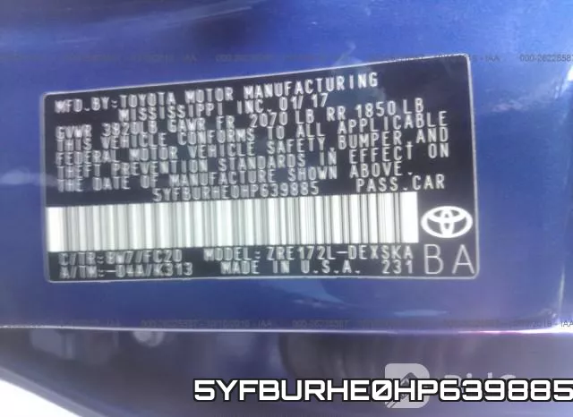 5YFBURHE0HP639885 фото 10