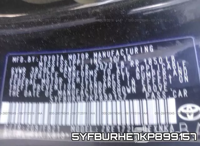 5YFBURHE7KP899157 фото 10