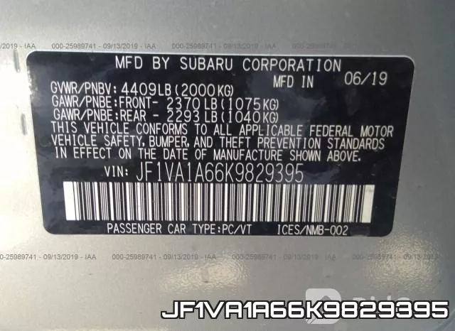 JF1VA1A66K9829395 фото 10
