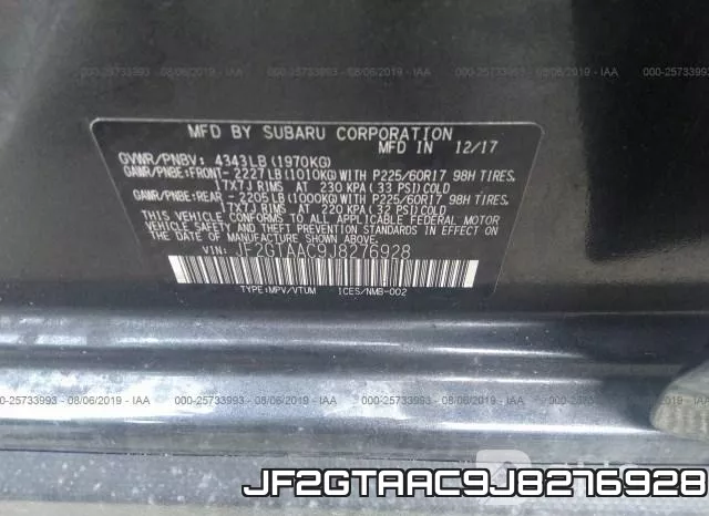 JF2GTAAC9J8276928 фото 10